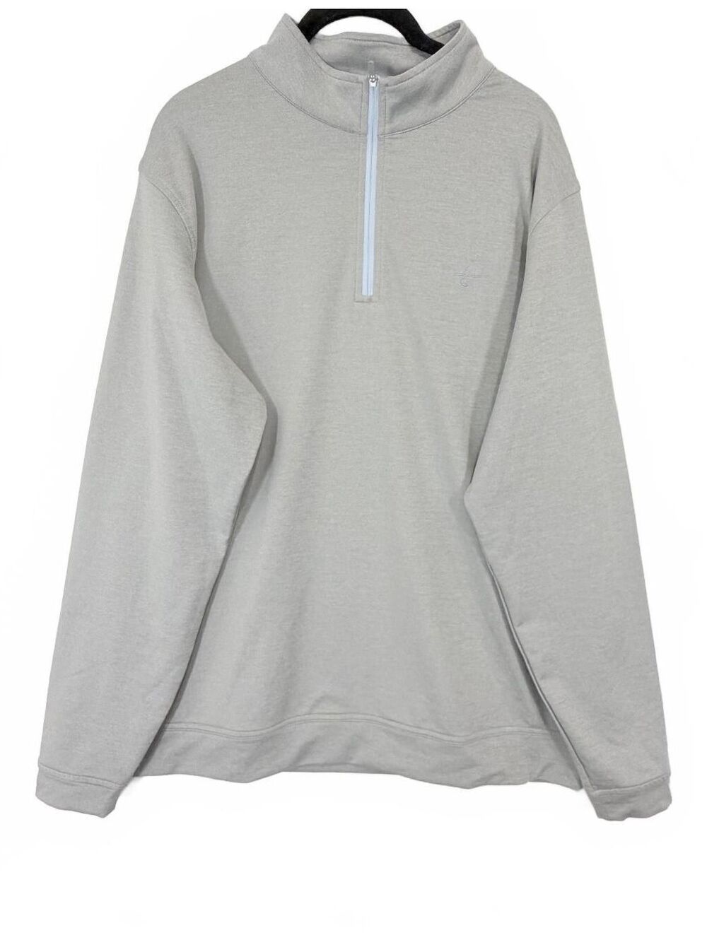 Peter Millar Crown Sport Performance Gray Yacht Club 1/4 Zip Pullover Men's L